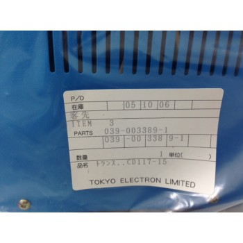 TEL 039-003389-1 TOYOZUMI DENGENKIKI CD117-15 Transformer